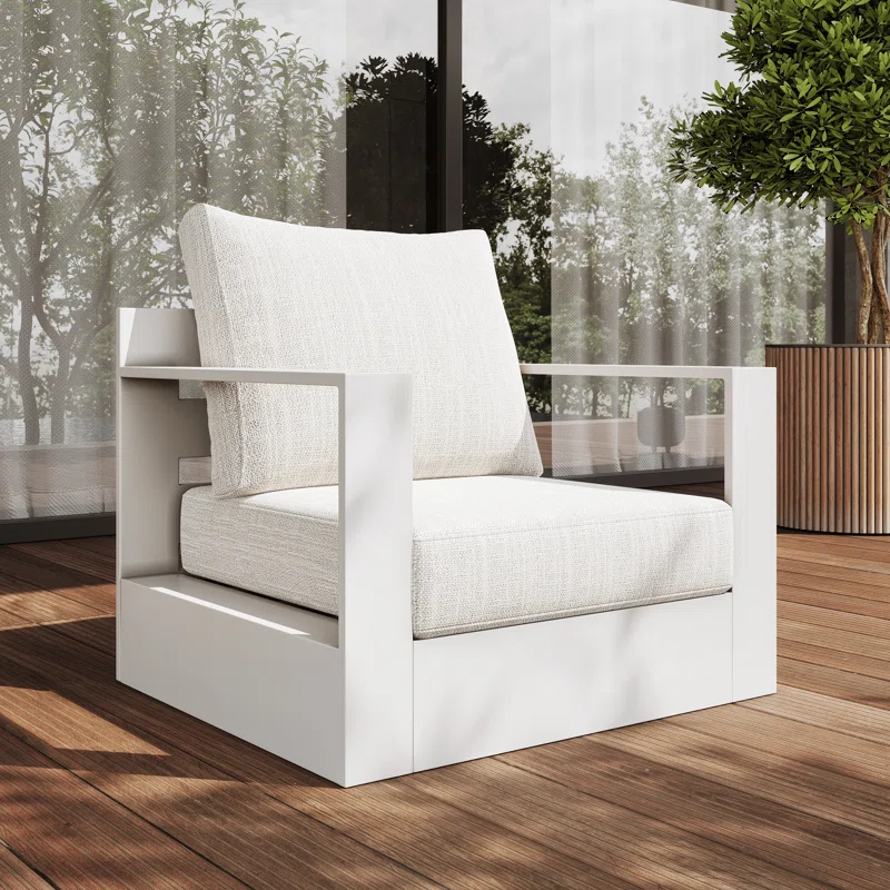 Ridgecrest Aluminum Outdoor Lounge Chair with Cushions