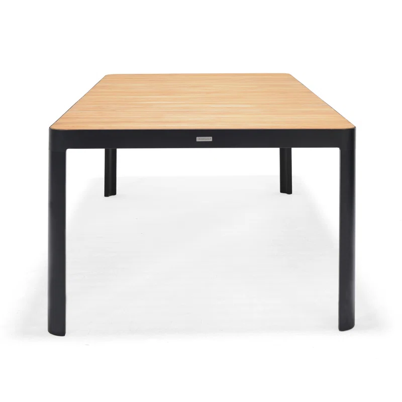 Brix 7-Piece Outdoor Patio FSC Solid Teak Wood, Rope and Aluminum Dining Set