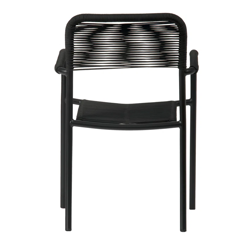 Brix 7-Piece Outdoor Patio FSC Solid Teak Wood, Rope and Aluminum Dining Set