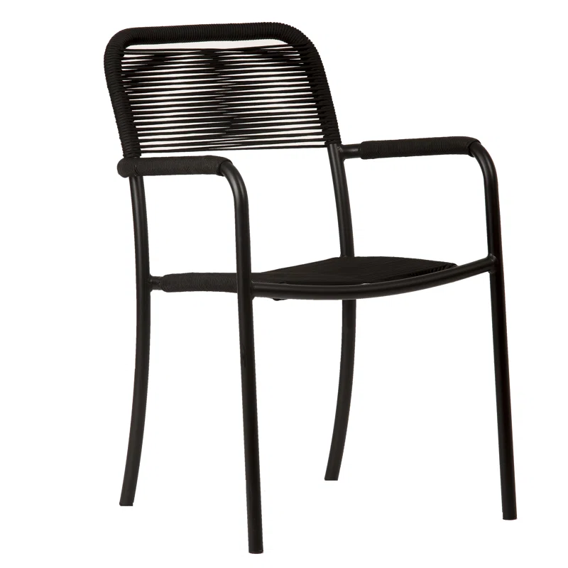 Brix 7-Piece Outdoor Patio FSC Solid Teak Wood, Rope and Aluminum Dining Set