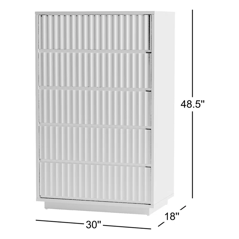 Paloma 5 - Drawer Dresser Black