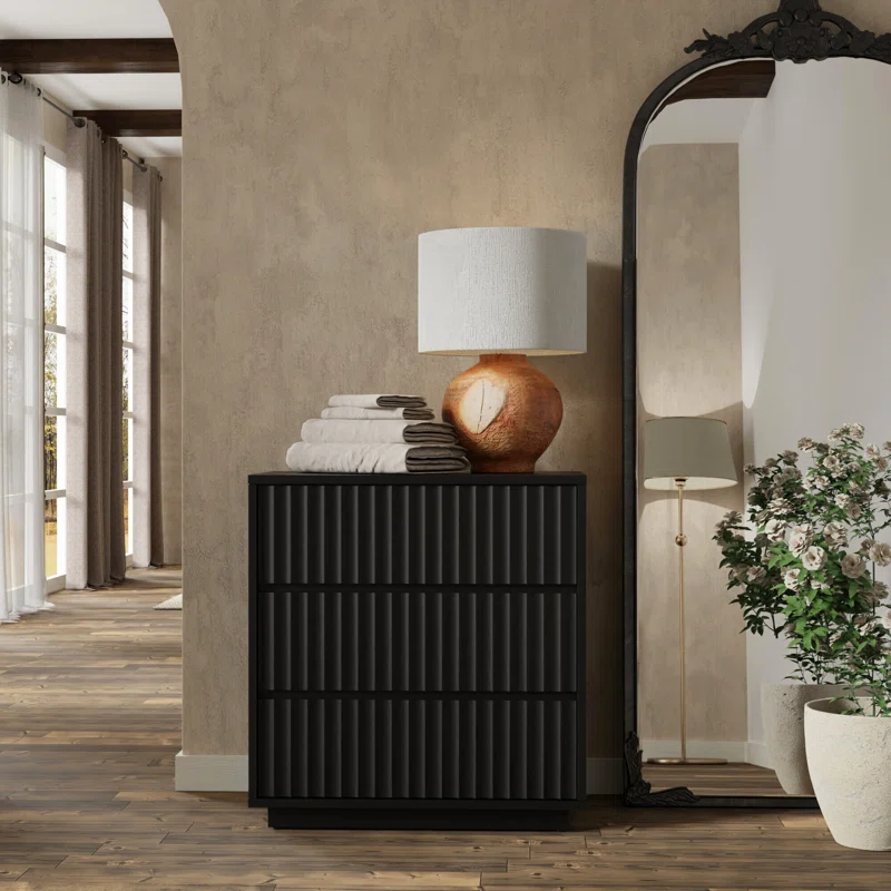 Paloma 3 - Drawer Dresser Black