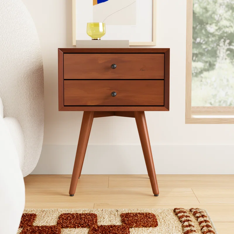 Williams 2-Drawer Mini Nightstand Chestnut