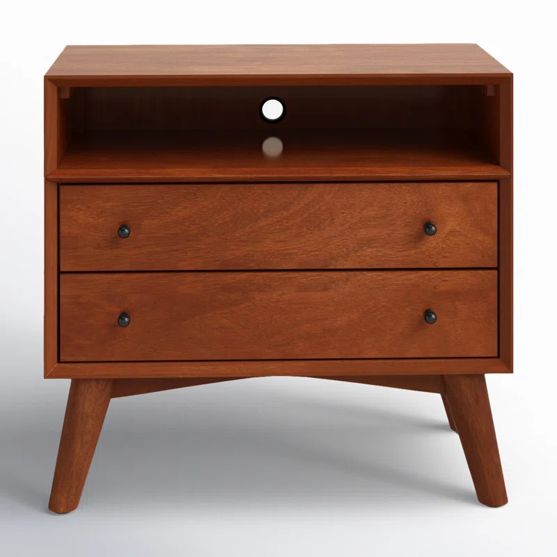 Williams 2-Drawer Nightstand with Shelf Chestnut