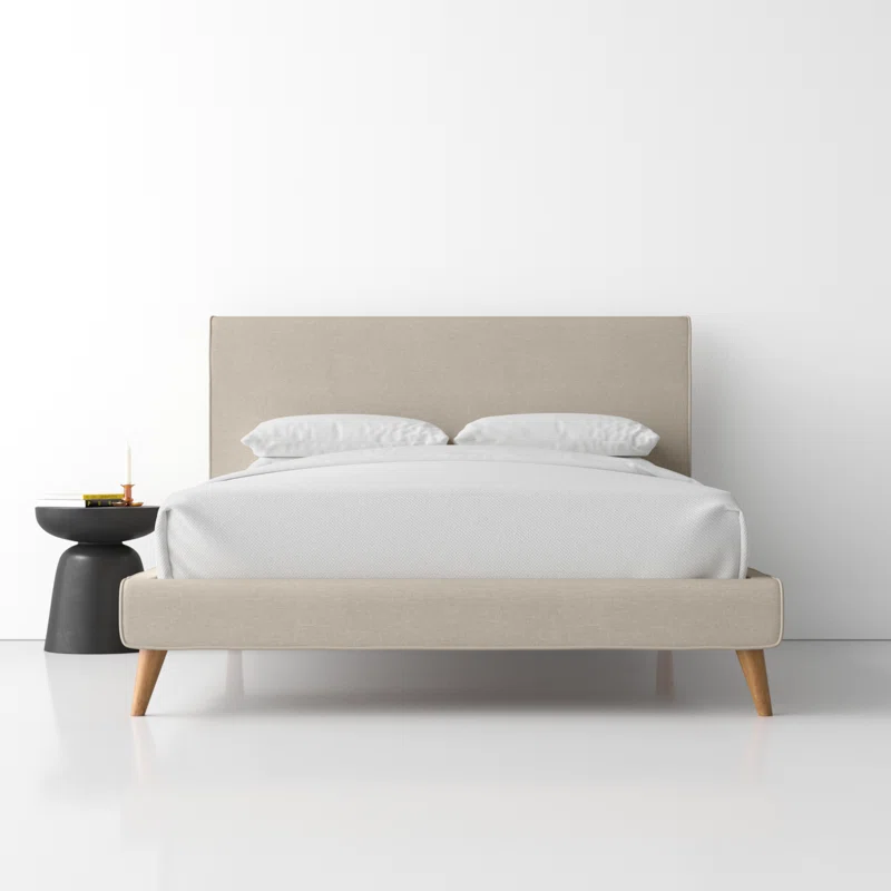 Williams Upholstered Bed Queen,Beige Linen