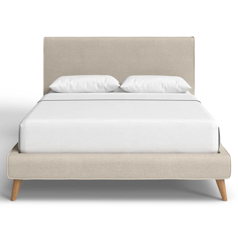 Williams Upholstered Bed Queen,Beige Linen