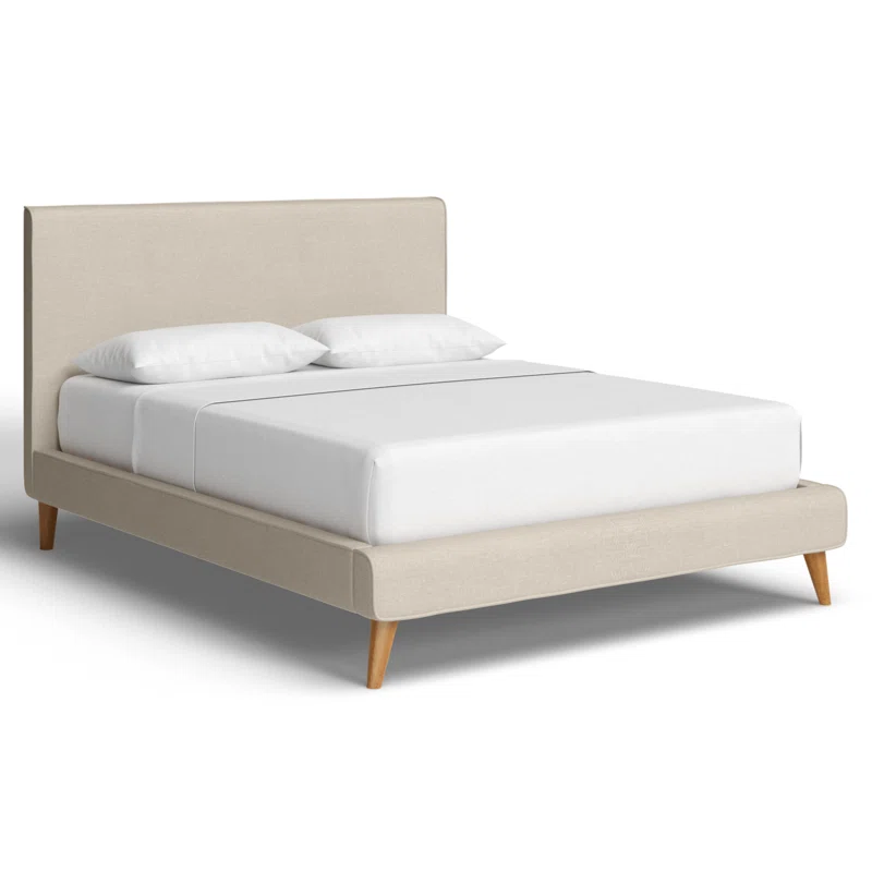 Williams Upholstered Bed Queen,Beige Linen