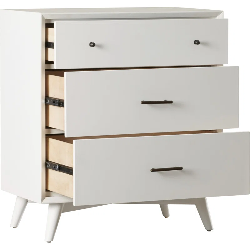 Williams 3 - Drawer Chest White 5 Williams 3 - Drawer Chest White