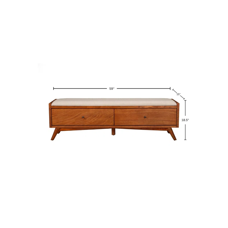Williams 59" Storage Bench Chestnut