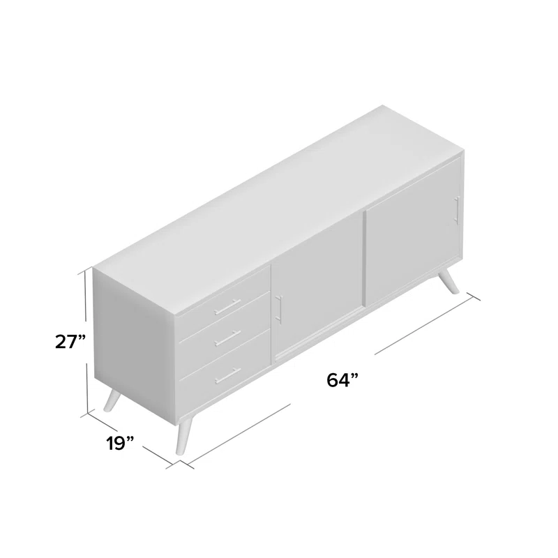 Williams 64" Media Console Walnut 4 Williams 64" Media Console Walnut