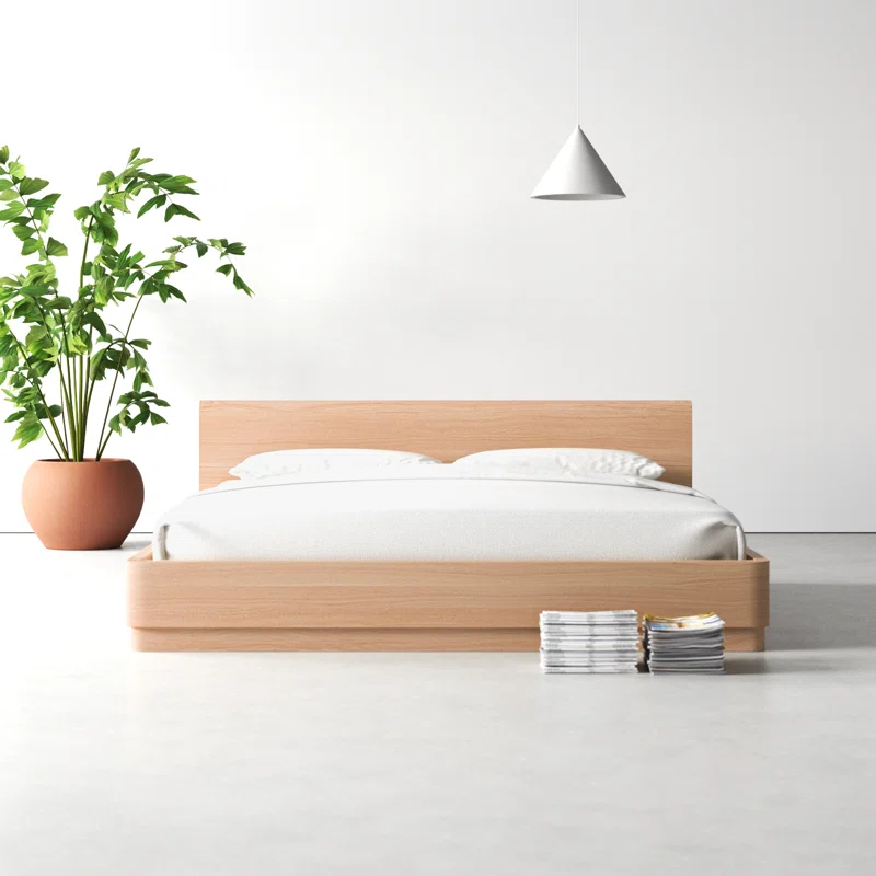 Mille Platform Bed King,Oak