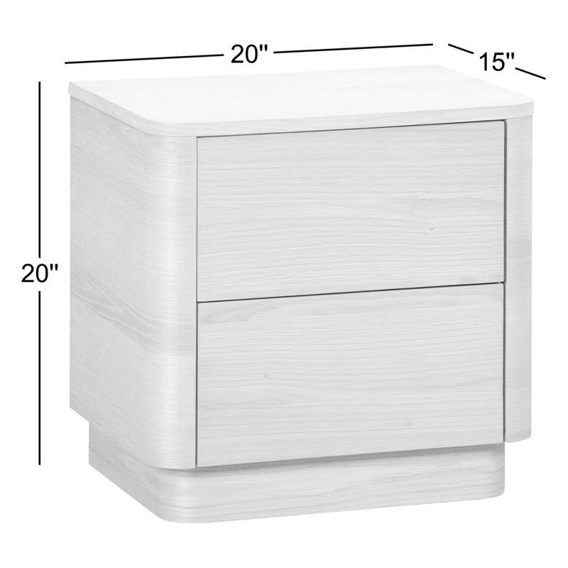 Mille 2 - Drawer Nightstand Walnut