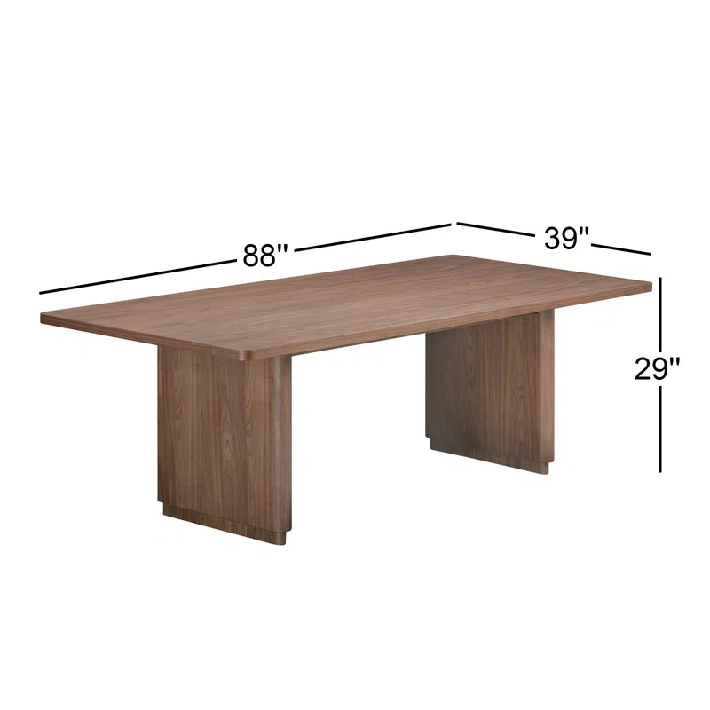 Mille 88" Dining Table Walnut