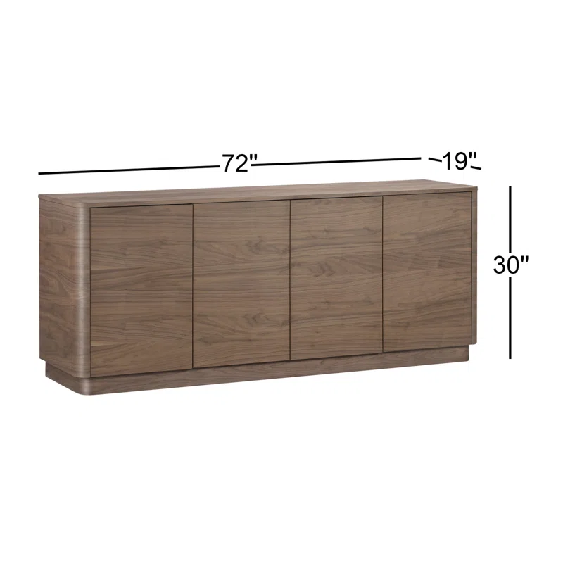 Mille 72" Sideboard Walnut