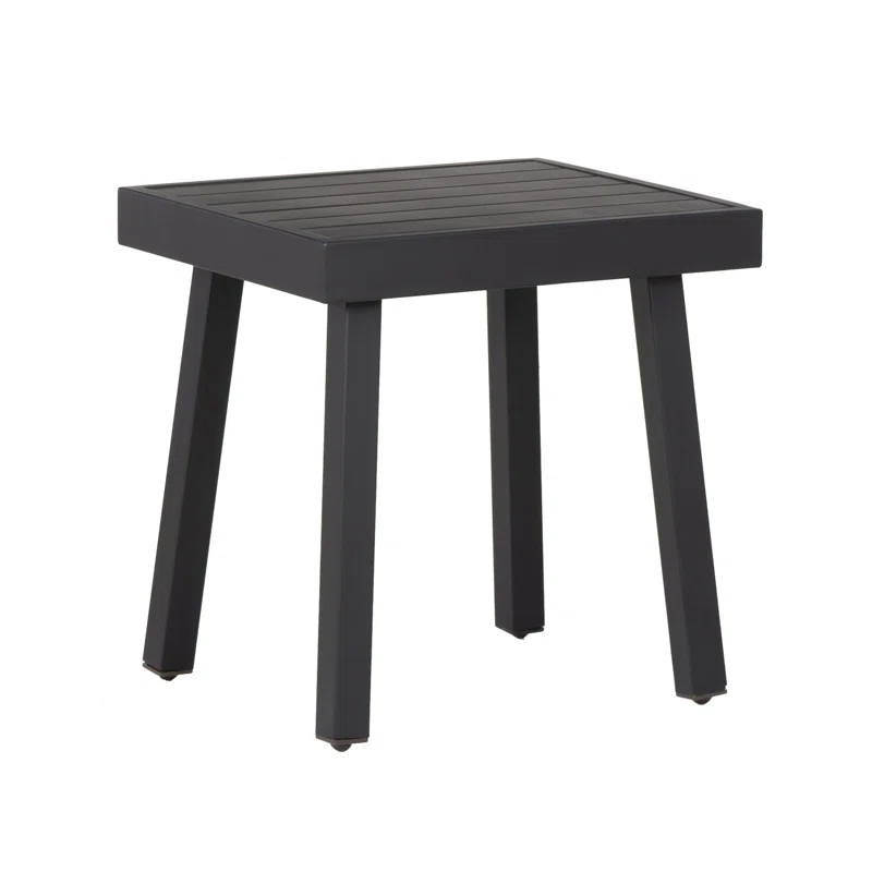 Armando 20'' Aluminum Outdoor Side Table Black