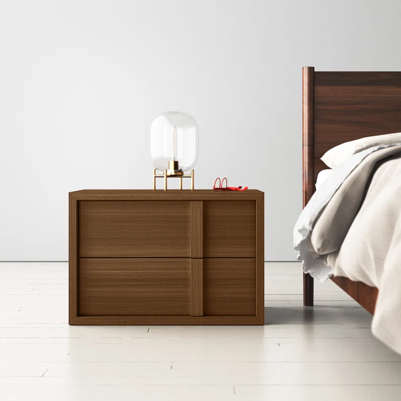 Alvarez 2 - Drawer Nightstand Walnut