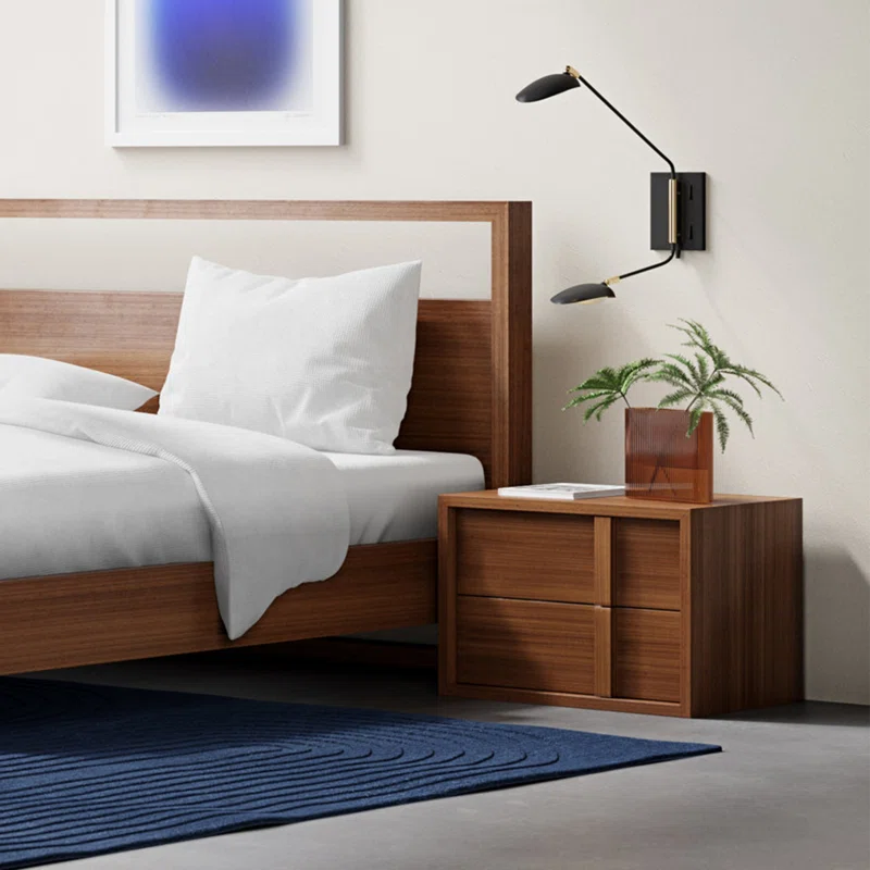 Alvarez 2 - Drawer Nightstand Walnut