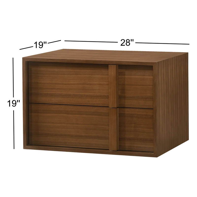 Alvarez 2 - Drawer Nightstand Walnut