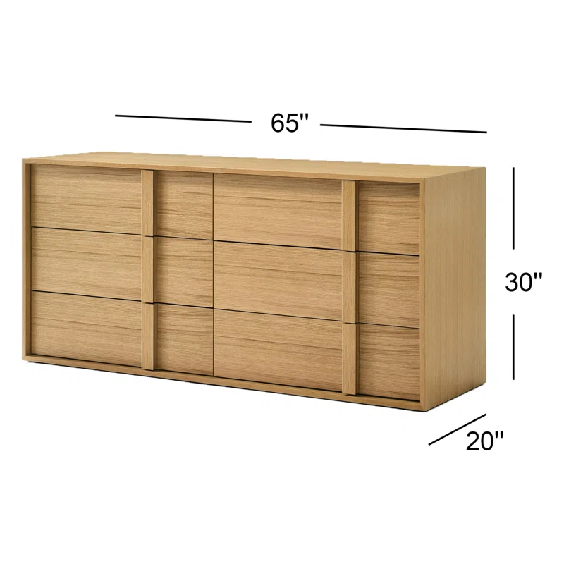 Alvarez 6 - Drawer Dresser Oak