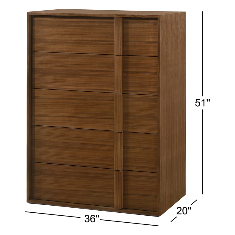 Alvarez 5 - Drawer Dresser Walnut
