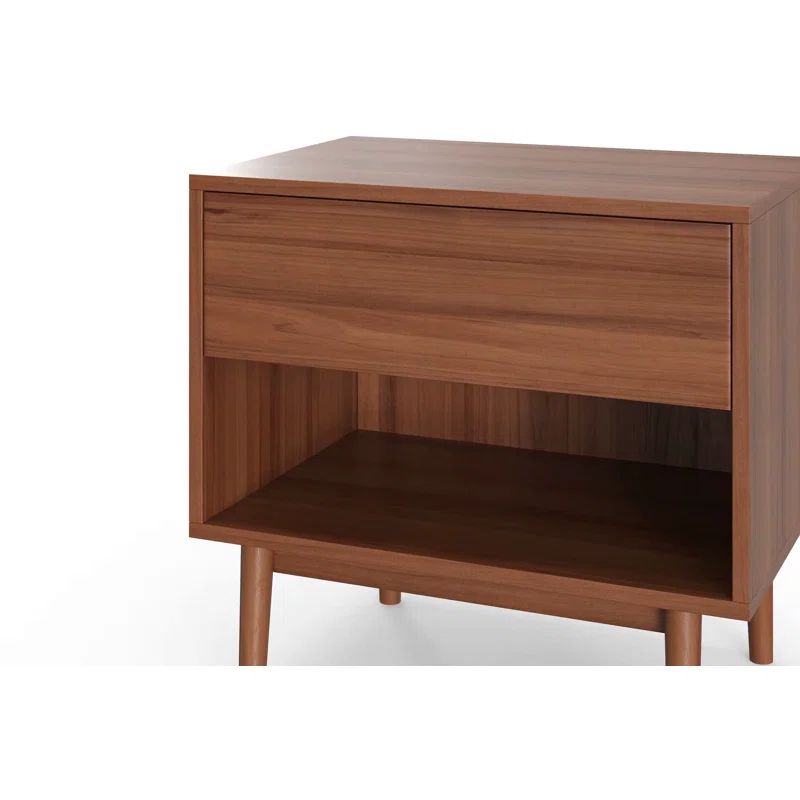Indra 1 - Drawer Nightstand Walnut