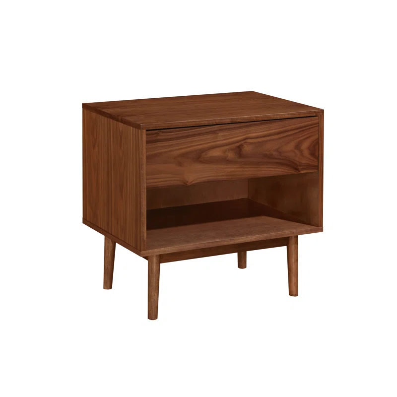 Indra 1 - Drawer Nightstand Walnut