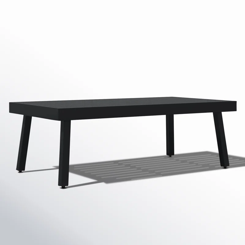 Armando 47'' Aluminum Outdoor Coffee Table Black