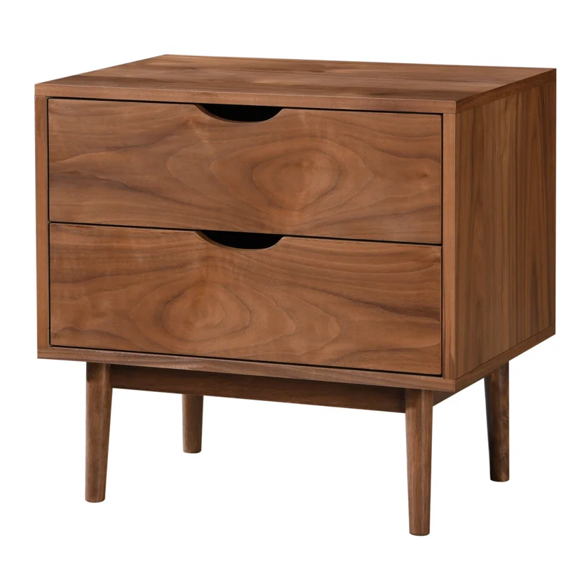Indra 2 - Drawer Nightstand Walnut