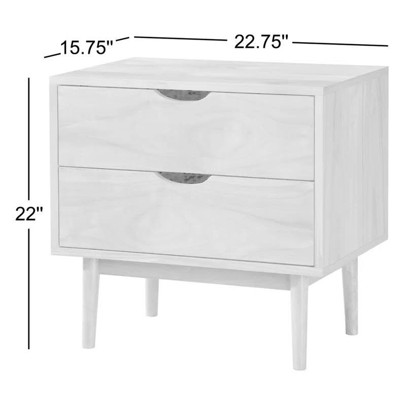 Indra 2 - Drawer Nightstand Walnut
