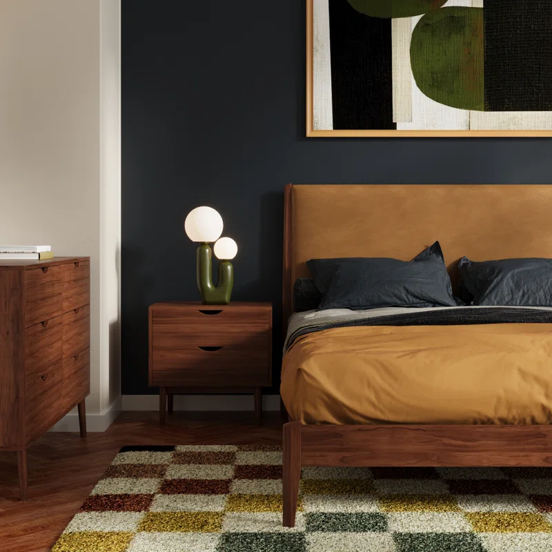 Indra 2 - Drawer Nightstand Walnut