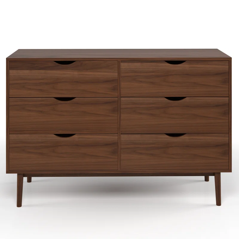 Indra 6 - Drawer Dresser Walnut