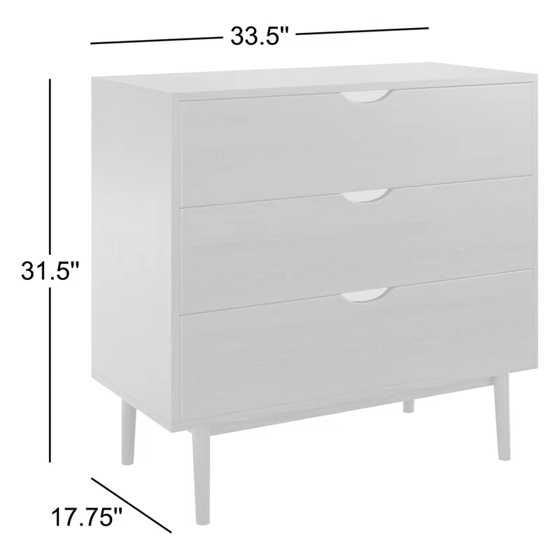 Indra 3 - Drawer Dresser Walnut