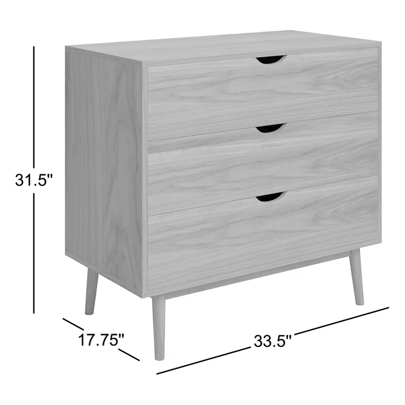 Indra 3 - Drawer Dresser Walnut