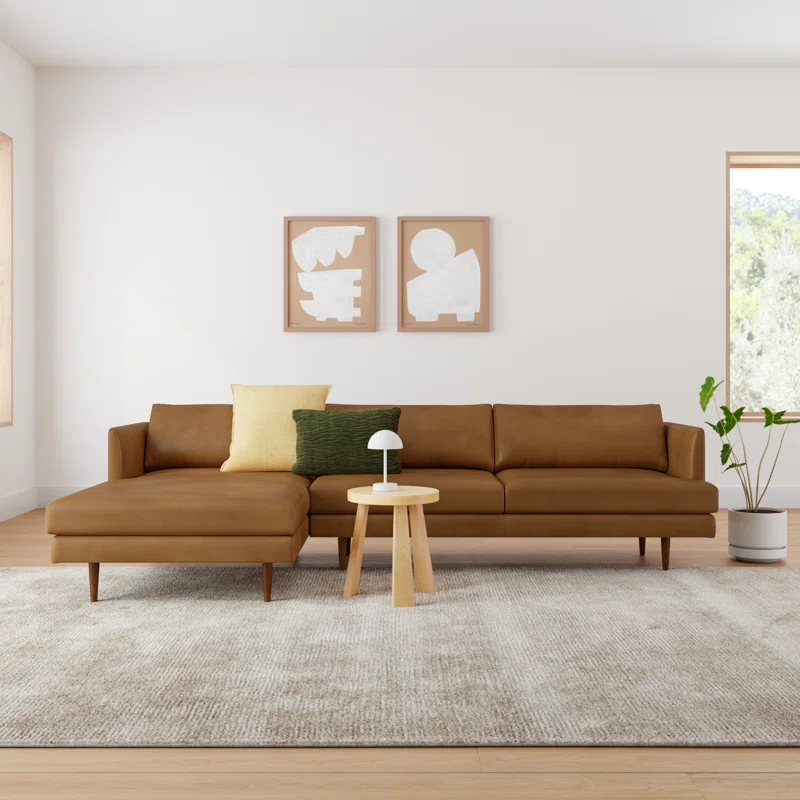 Miller Genuine Leather 2 - Piece Sectional Left Hand Facing