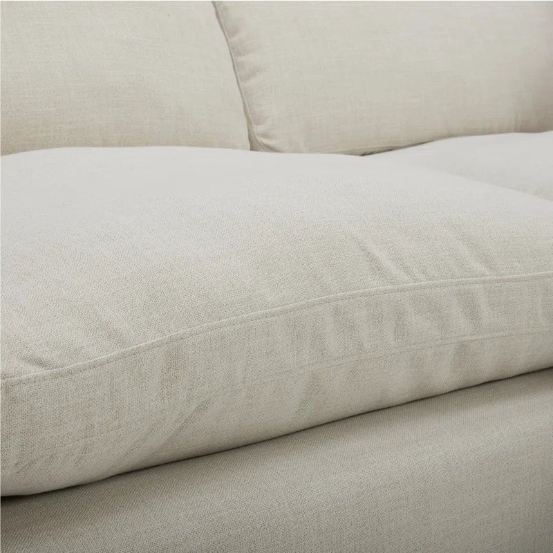 Asher 2 - Piece Upholstered Chaise Sectional Effie Linen Performance Linen,Right Hand Facing