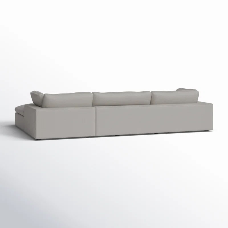 Asher 2 - Piece Upholstered Chaise Sectional Effie Linen Performance Linen,Right Hand Facing