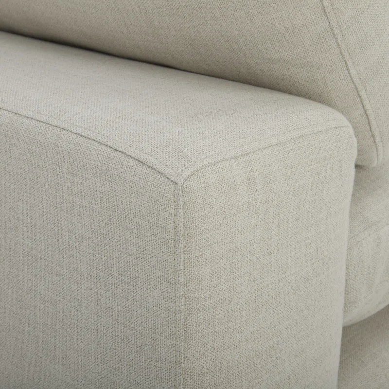 Asher 2 - Piece Upholstered Chaise Sectional Effie Linen Performance Linen,Right Hand Facing