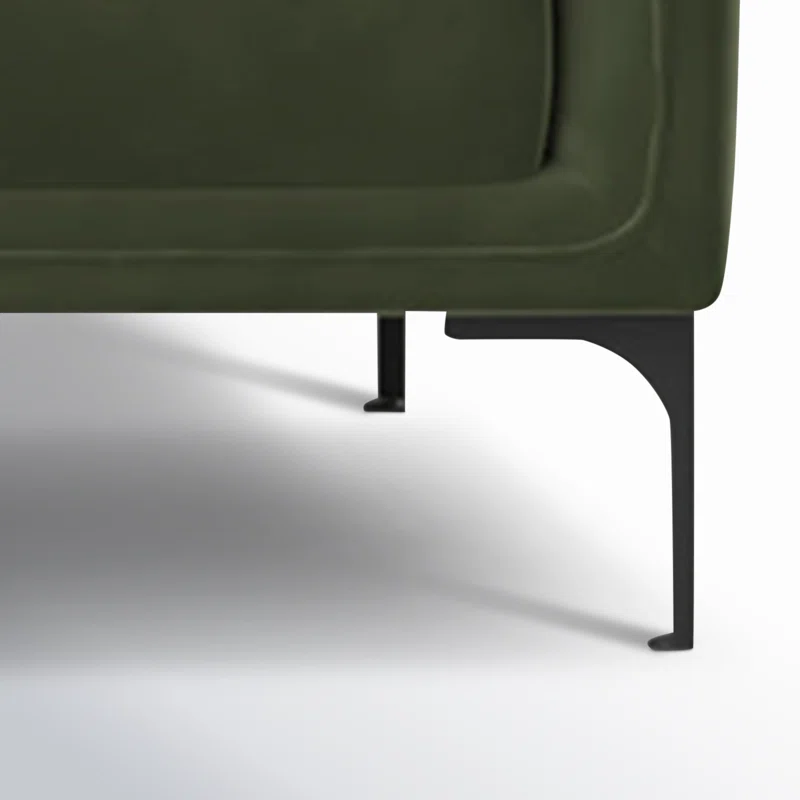 Rae 2 - Piece Upholstered Chaise L-Sectional Green Cotton Blend,Left Hand Facing