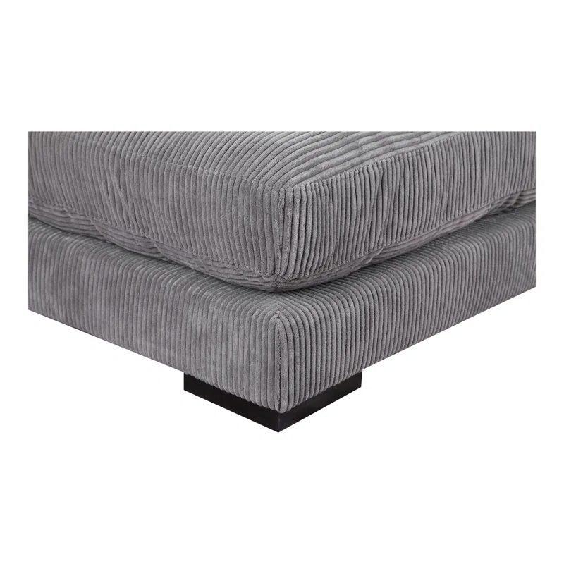 Lonsdale Upholstered Ottoman Gray Corduroy