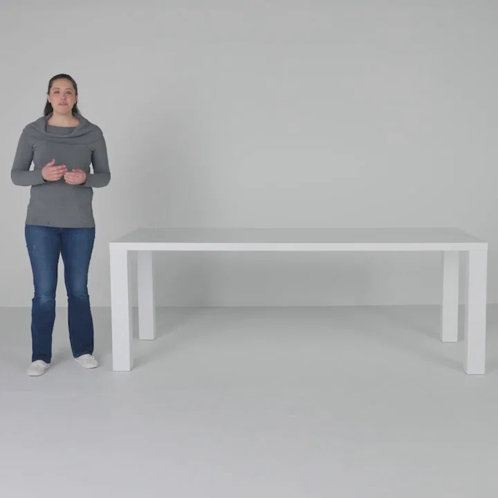 Carson 63" Dining Table White,30" H x 63" L x 35.5" W