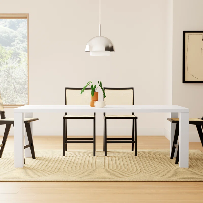 Carson 63" Dining Table White,30" H x 63" L x 35.5" W