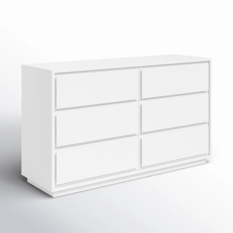 Carson Fully Assembled 6-Drawer Sideboard White