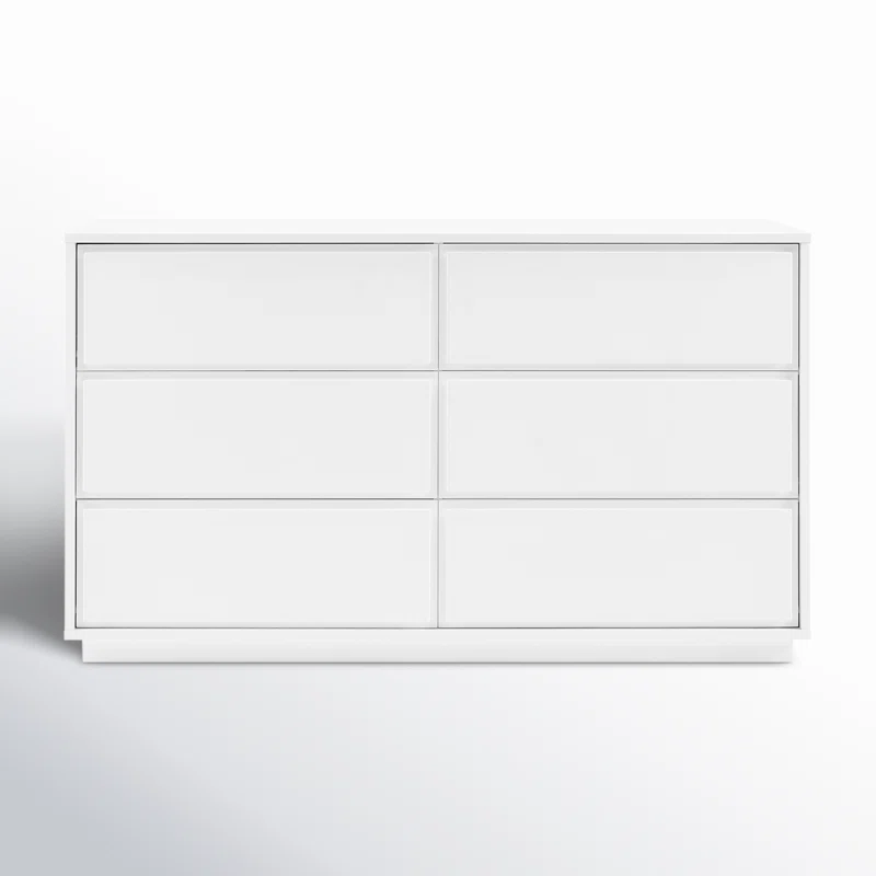 Carson Fully Assembled 6-Drawer Sideboard White