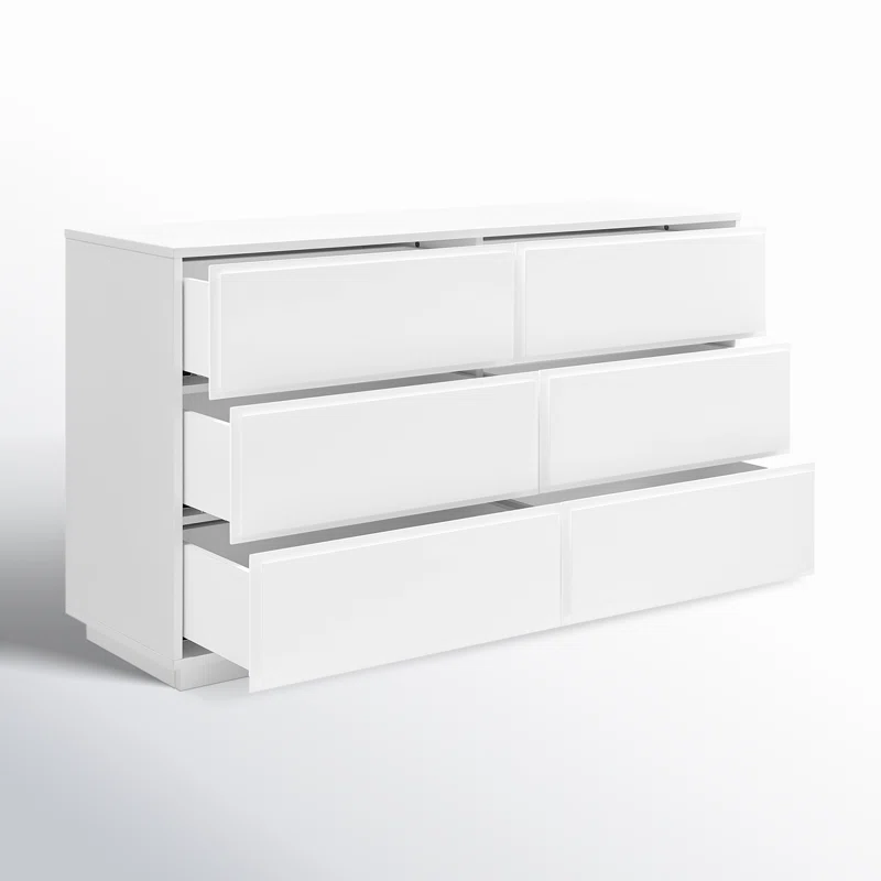 Carson Fully Assembled 6-Drawer Sideboard White