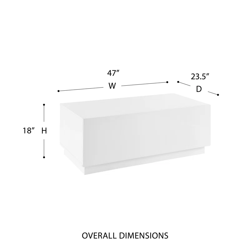 Carson Storage Coffee Table White