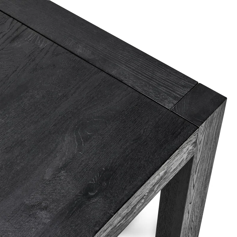 Block 84" Solid Wood Dining Table Black