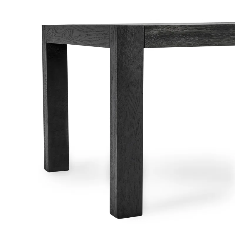 Block 84" Solid Wood Dining Table Black