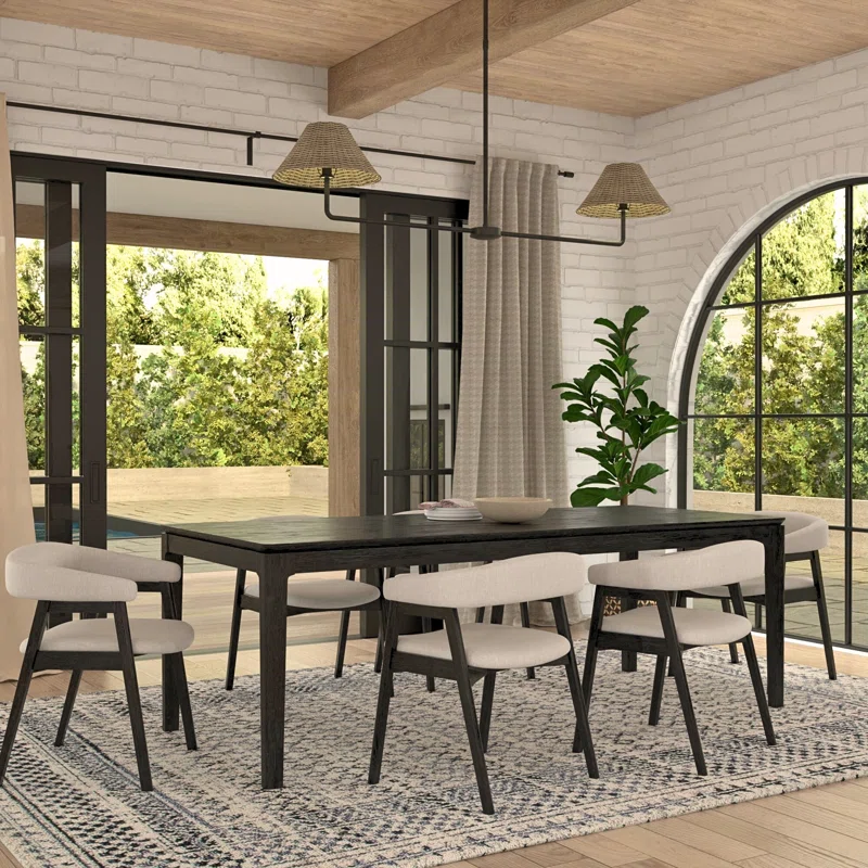 Rise Extendable Dining Table (72"-90") Black
