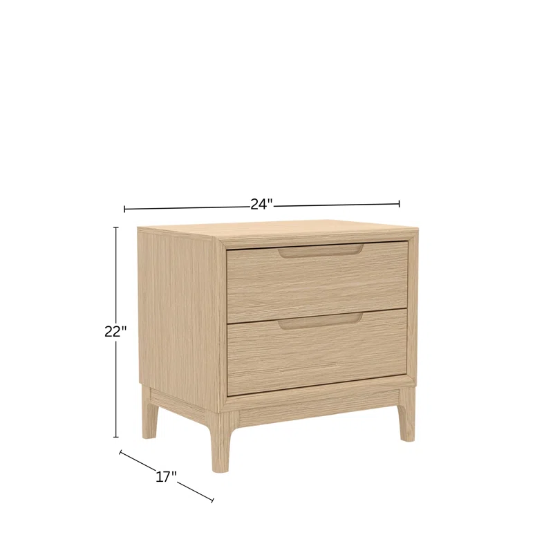 Rise 2 - Drawer Nightstand Light Oak