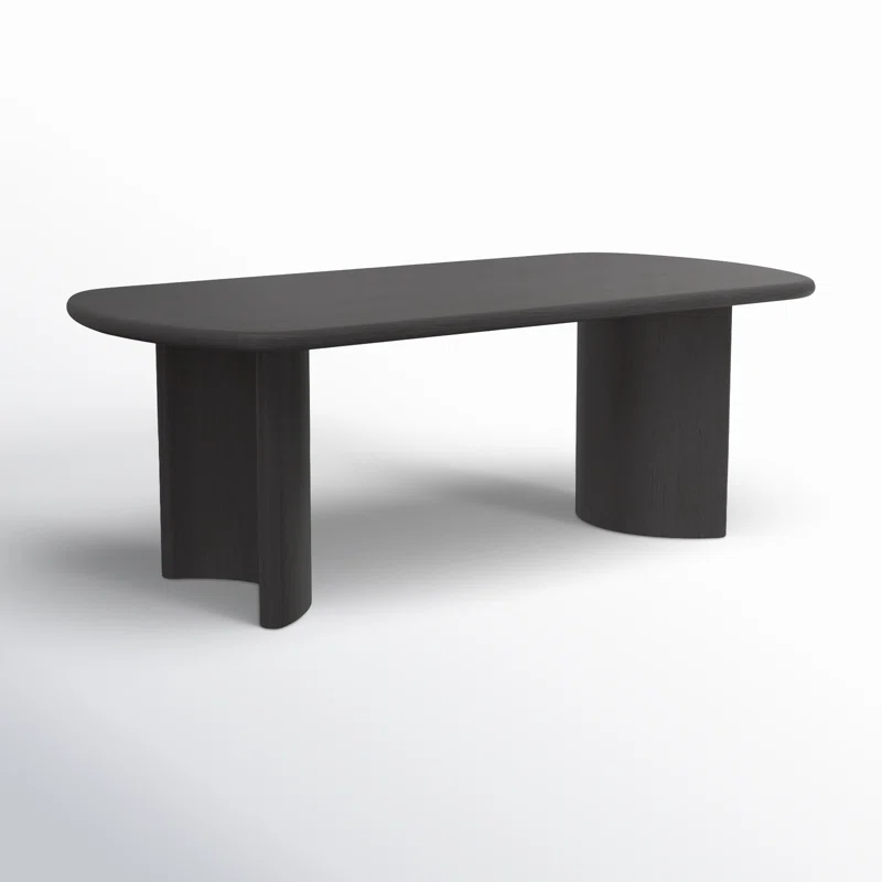 Circa 84" Curved Leg Dining Table Black